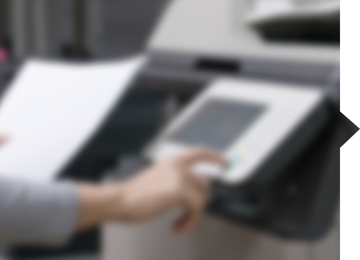 Person using printer interface